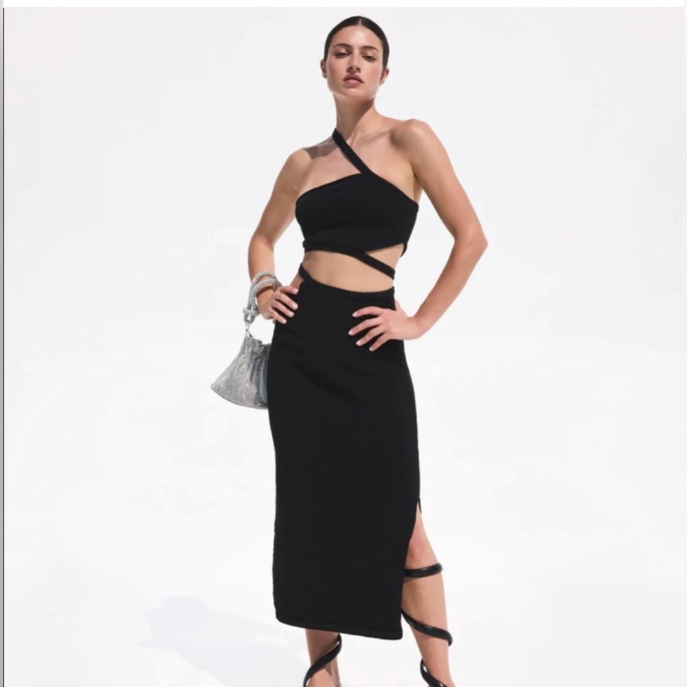 Cult Gaia Samira Smocked Knit Skirt - XS